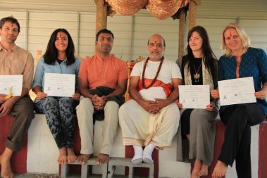 Yoga teacher with training graduation certificates | Santosh Yoga Institute in Salt Lake City, UT