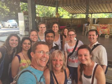 Group of people taking selfies on vacation trip | Santosh Yoga Institute in Salt Lake City, UT