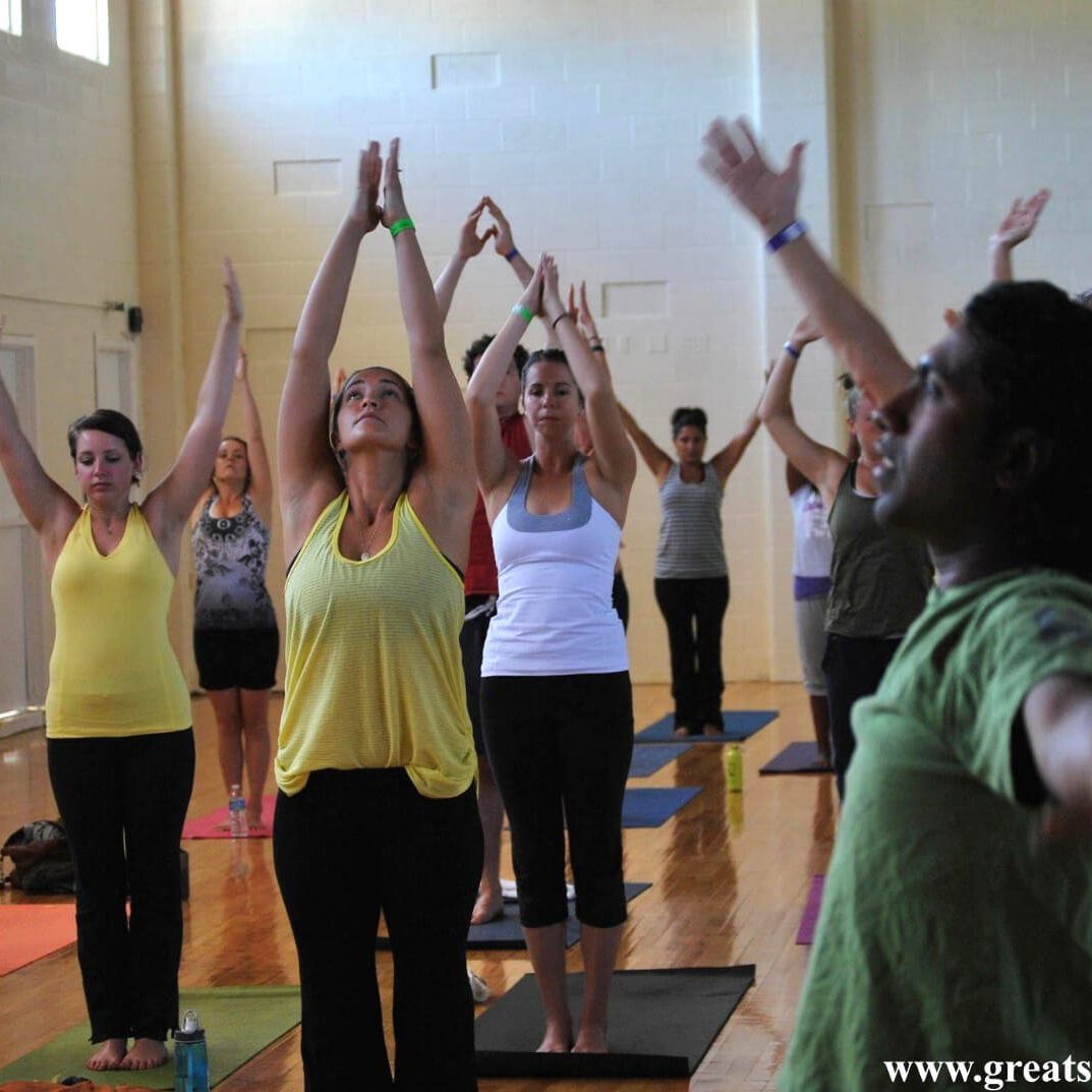 Group of people practicing yoga | Santosh Yoga Institute in Salt Lake City, UT