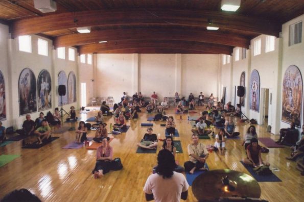 Group of people taking yoga training sessions | Santosh Yoga Institute in Salt Lake City, UT