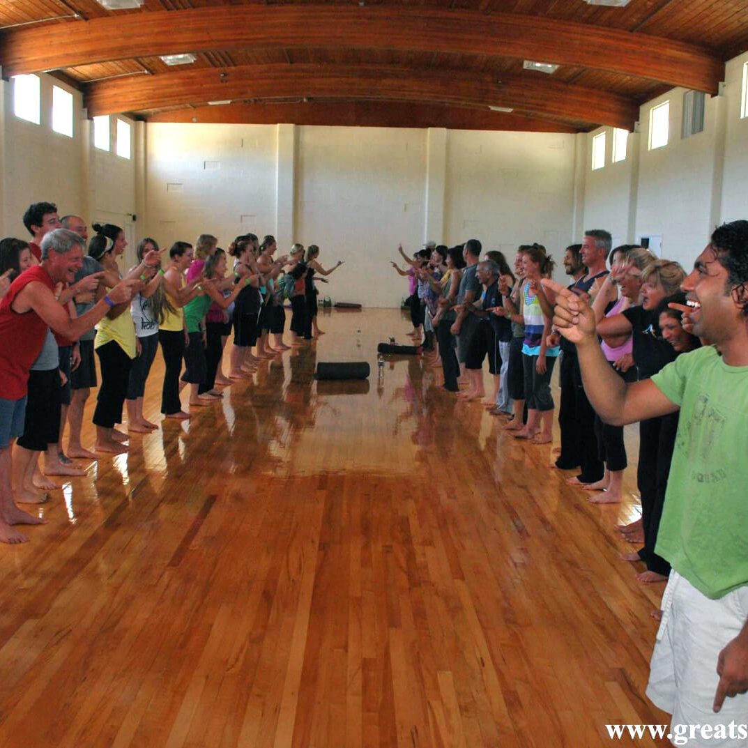 Group of happy people from Santosh Yoga Institute in Salt Lake City, UT