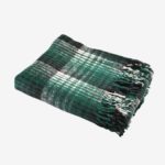 Recycled Plaid Yoga Blanket Green in Salt Lake City, UT | Santosh Yoga Institute