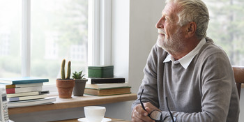 Old Man in deep thinking in Salt Lake City, UT | Santosh Yoga Institute