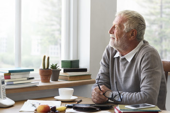 Old Man in deep thinking in Salt Lake City, UT | Santosh Yoga Institute