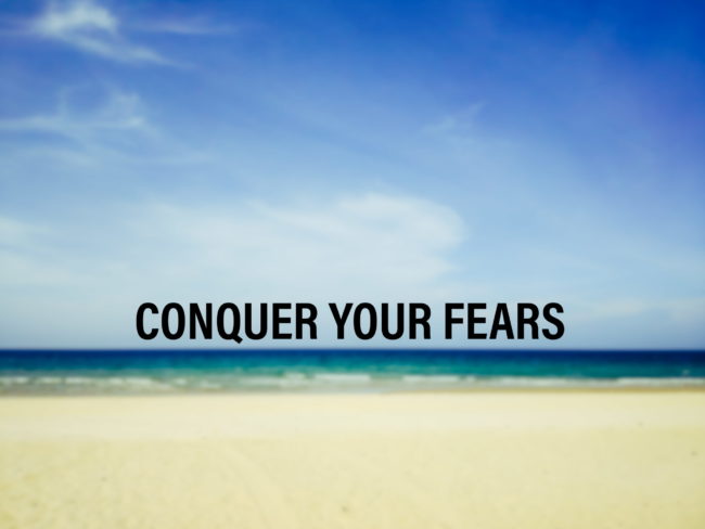Conquer Your Fears text in Salt Lake City, UT | Santosh Yoga Institute in Salt Lake City, UT | Santosh Yoga Institute