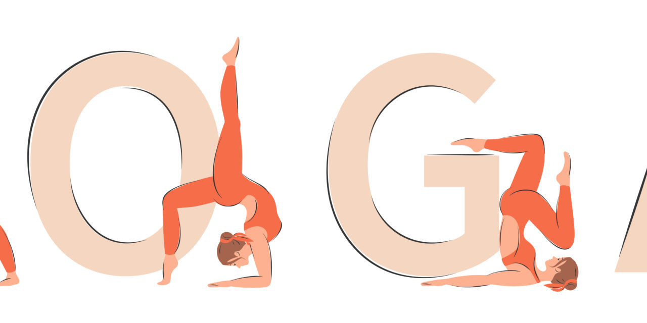 Woman in different yoga poses with Letters Yoga in Salt Lake City, UT | Santosh Yoga Institute
