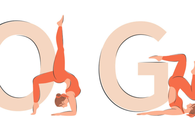 Woman in different yoga poses with Letters Yoga in Salt Lake City, UT | Santosh Yoga Institute