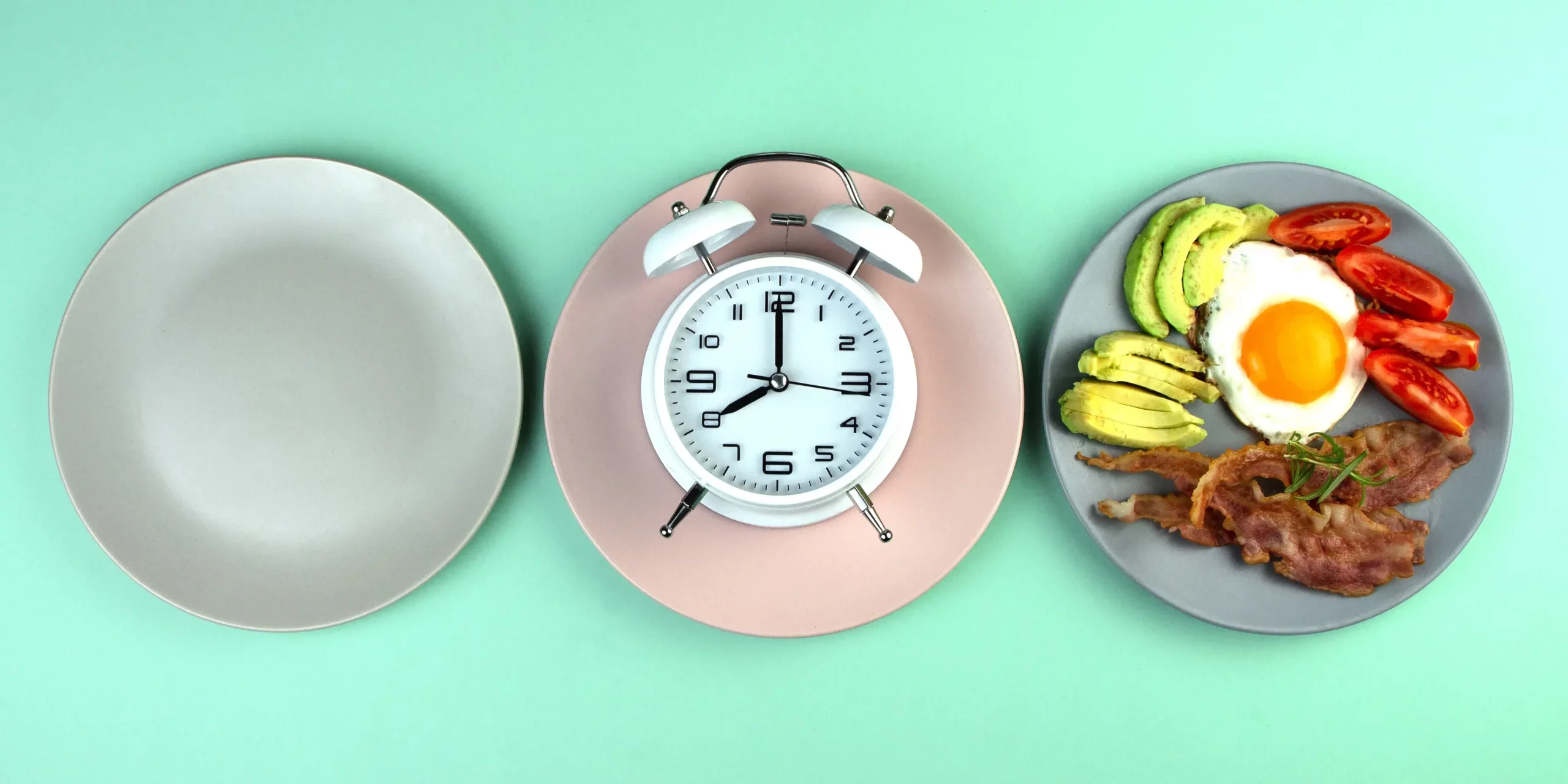 Healthy food and clock on table in Salt Lake City, UT | Santosh Yoga Institute