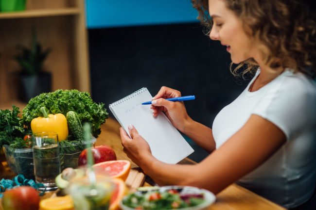 Young woman wright down diet chat in Salt Lake City, UT | Santosh Yoga Institute