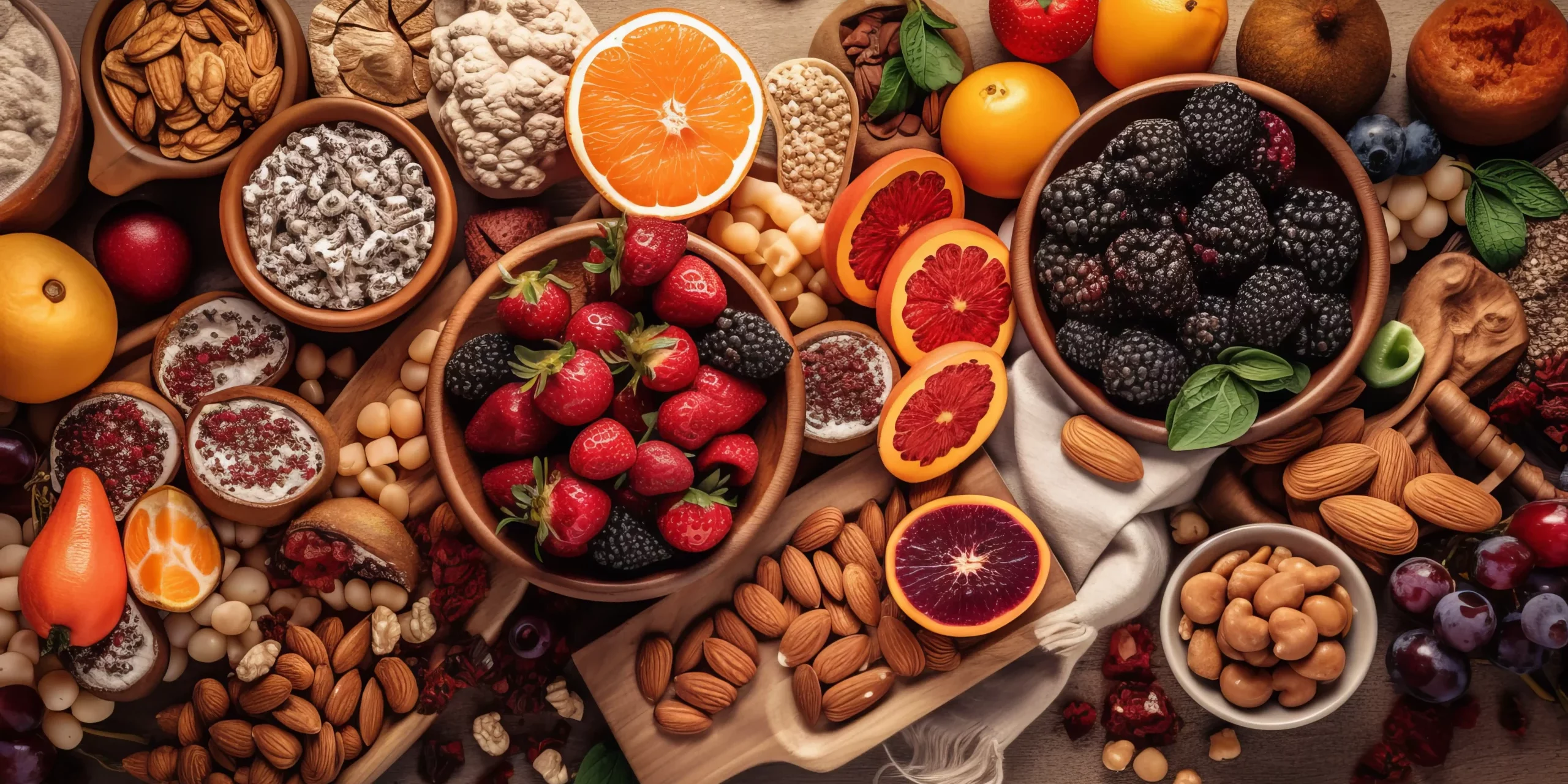 Table with Nutrient-Dense Foods in Salt Lake City, UT | Santosh Yoga Institute