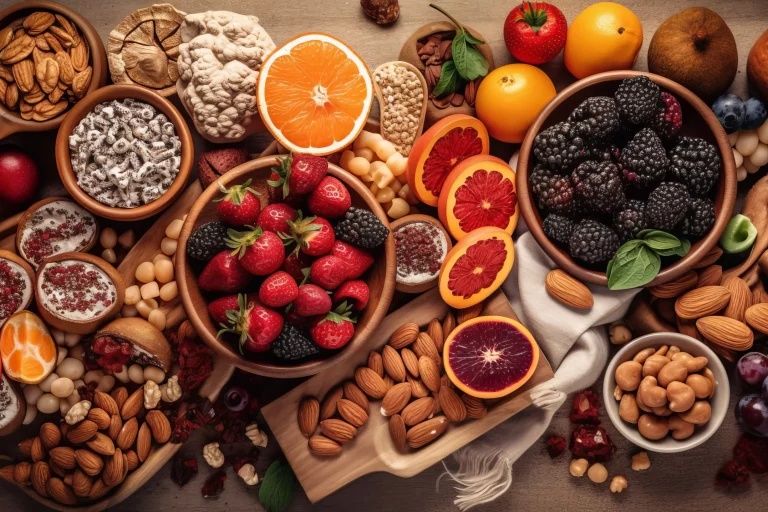 Table with Nutrient-Dense Foods in Salt Lake City, UT | Santosh Yoga Institute
