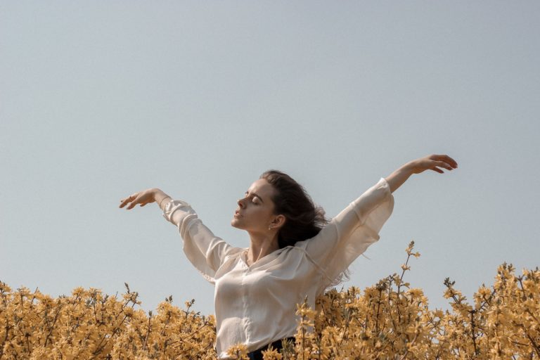 Young girl posing on fresh air in Salt Lake City, UT | Santosh Yoga Institute