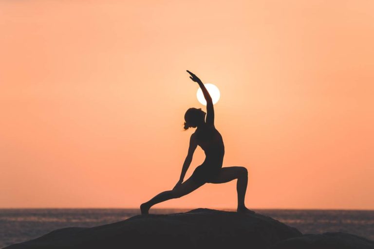 Warrior Pose by Santosh Yoga Institute in Salt Lake City UT