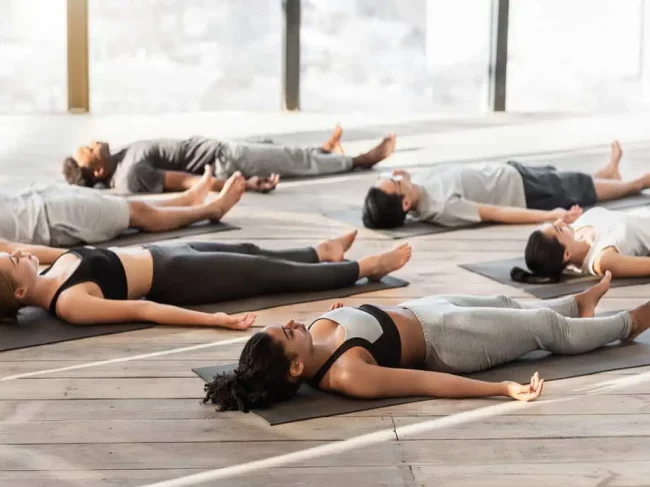 savasana in yoga by santoshyogainstitute in salt lake cty ut