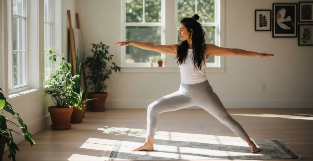Step-by-Step Guide for Virabhadrasana I, II, III by Santosh Yoga Institute