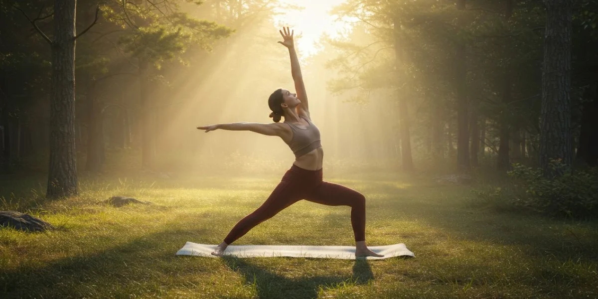 Virabhadrasana (Warrior Pose) in Yoga by Santosh Yoga Institute